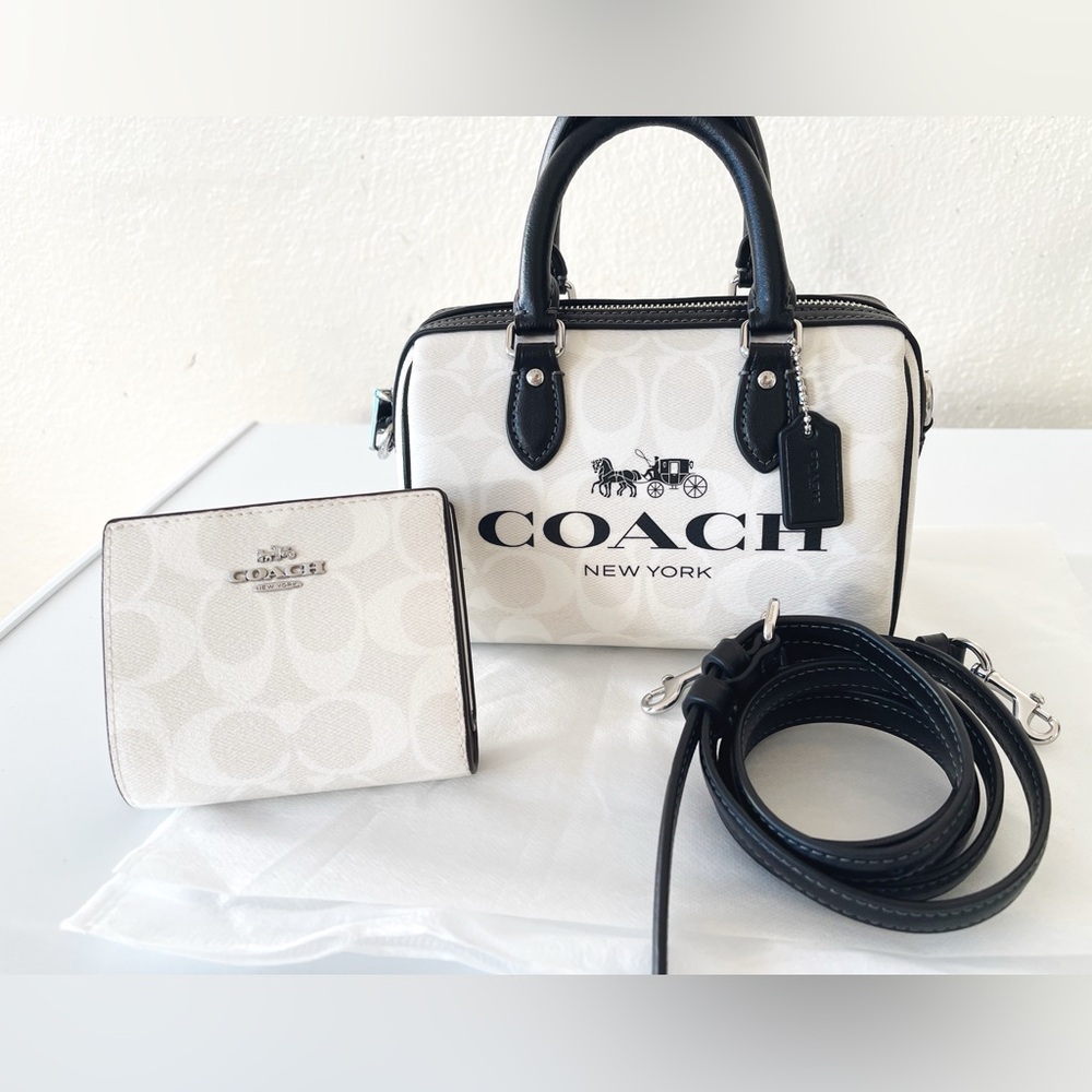 Brand new w/out tag Coach Mini Rowan & Coach Compact Wallet Set